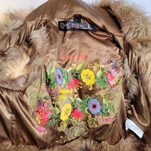 Vintage 70's fur and knit hippy vest